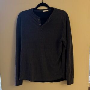 Men's Marine Layer Long Sleeve Henley Top - Dark Navy Small